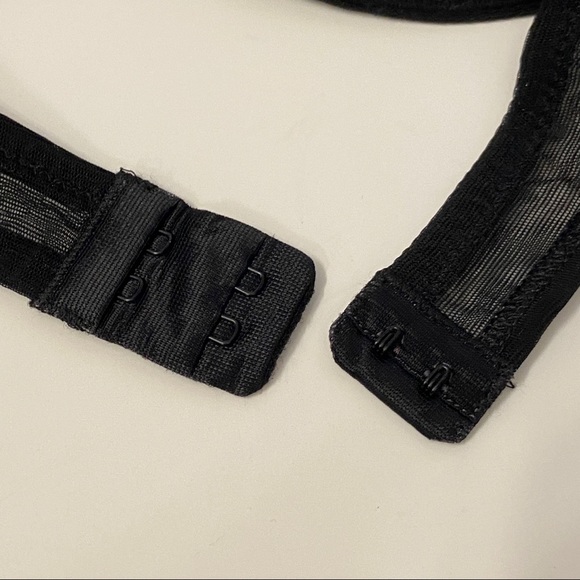 NWT Versace Intimo Black White Mesh Embroidered Bra XL - Picture 10 of 15